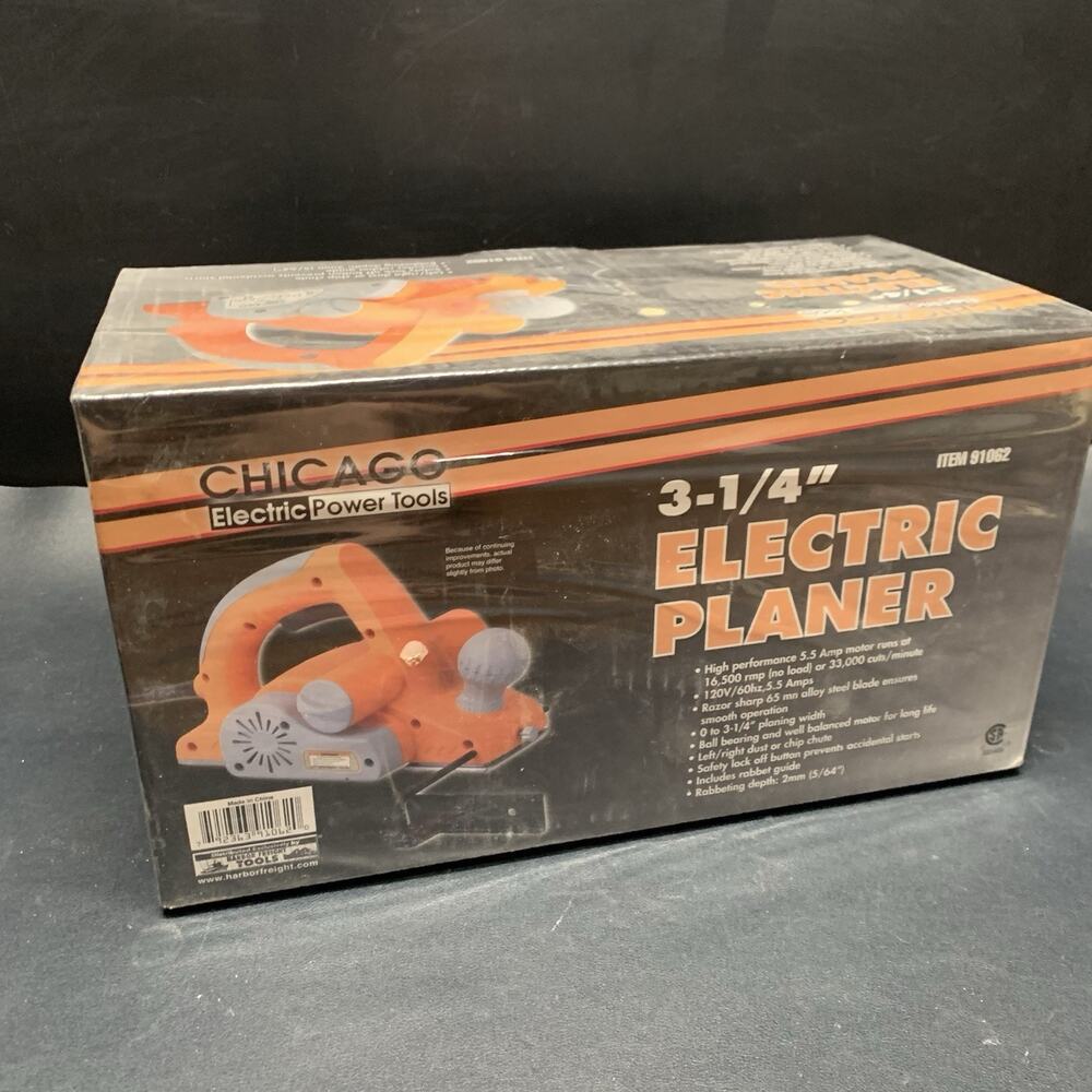 Chicago Electric Planer 3 1/4" #91062 Corded Power Tool New in Box Sealed